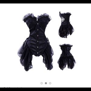 Black laced corset